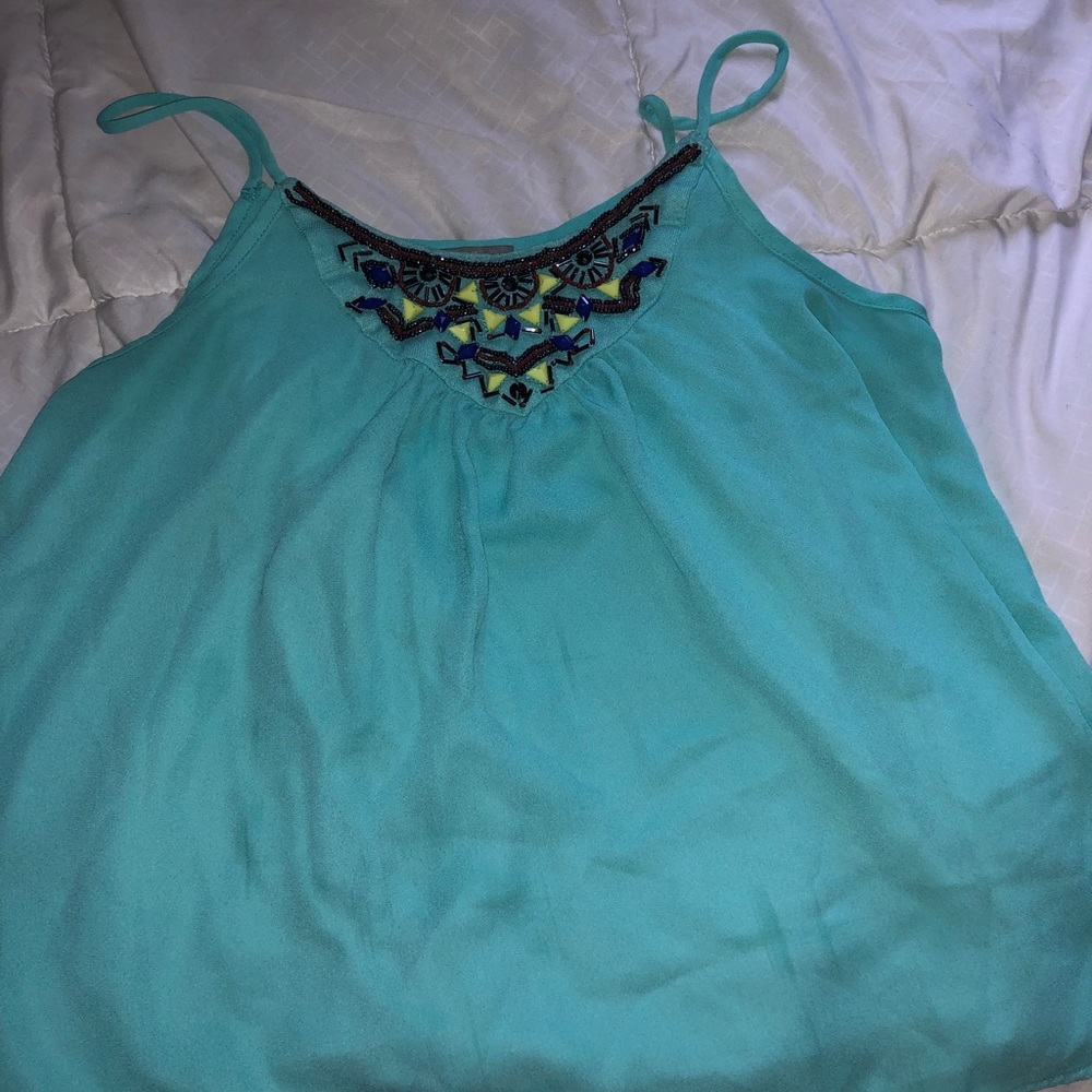 Teal shirt
